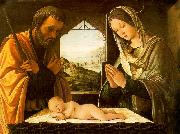 Lorenzo  Costa Nativity oil